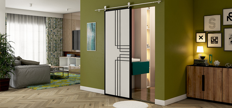 sliding bathroom door installation in Cooper City